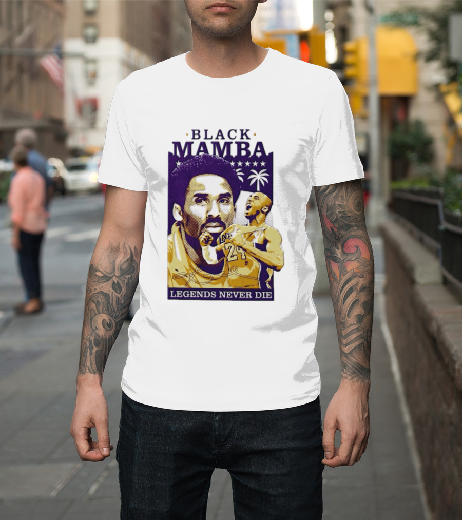 Kobe Bryant Black Mamba Legends Never Die Los Angeles Lakers 24 NBA Basketball T-Shirt