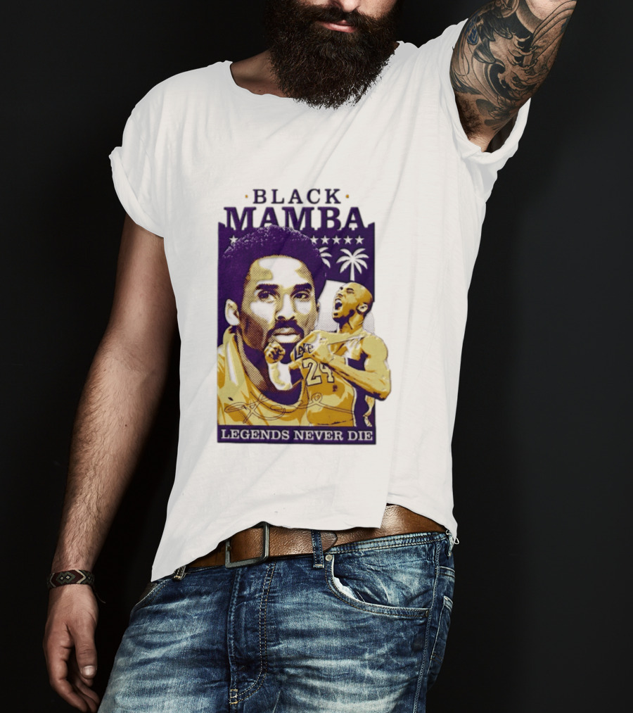 Kobe Bryant Black Mamba Legends Never Die Los Angeles Lakers 24 NBA Basketball T-Shirt