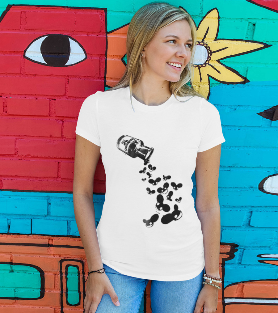 Deadmau5 Tipped Glass Medicine Bottle Mouse Head Spill T-Shirt