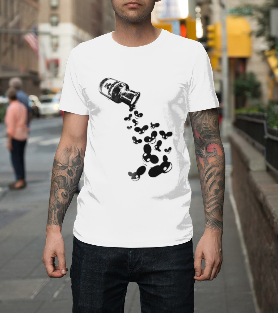 Deadmau5 Tipped Glass Medicine Bottle Mouse Head Spill T-Shirt