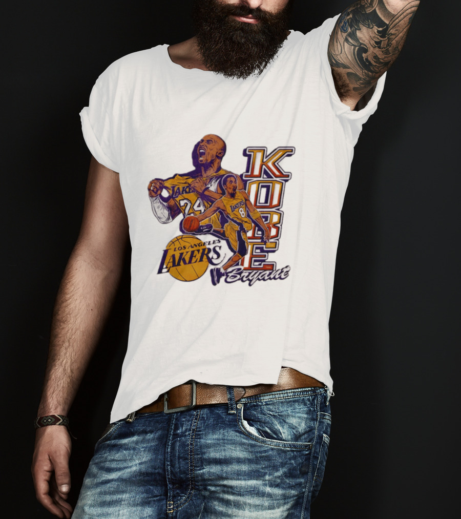 Kobe Bryant Los Angeles Lakers Basketball Scream Dynamic 24 And 8 Lakers T-Shirt