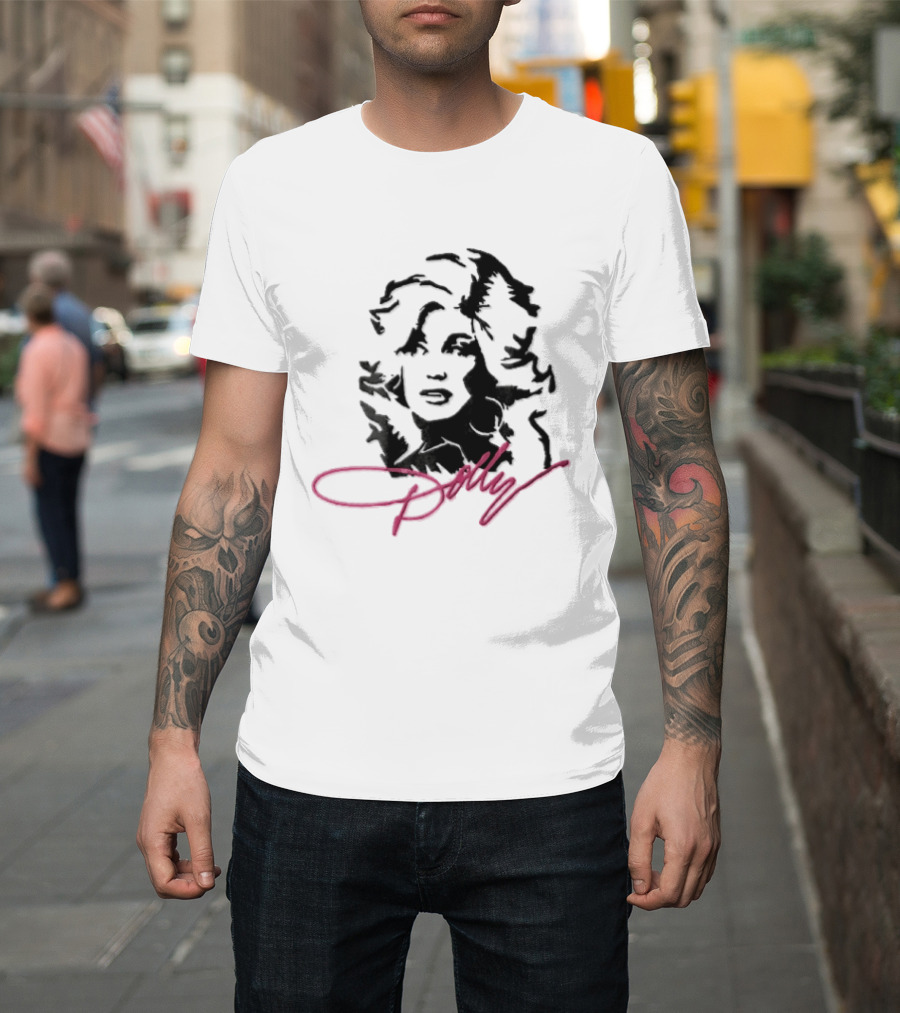 Dolly Parton Iconic Pink Signature T-Shirt