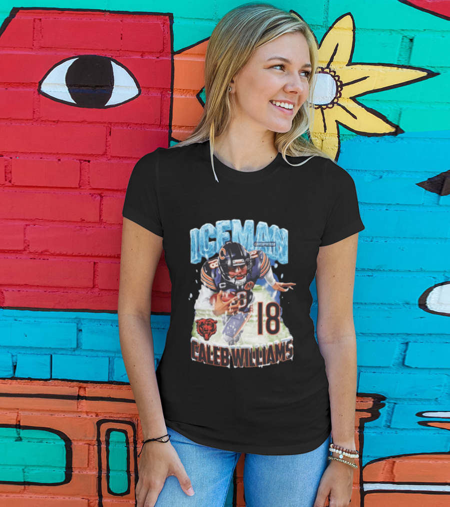 Iceman Caleb Williams 18 Chicago Bears Football Player T-Shirt