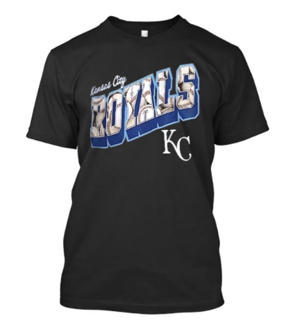 Kansas City Royals Baseball 3D Block KC T-Shirt