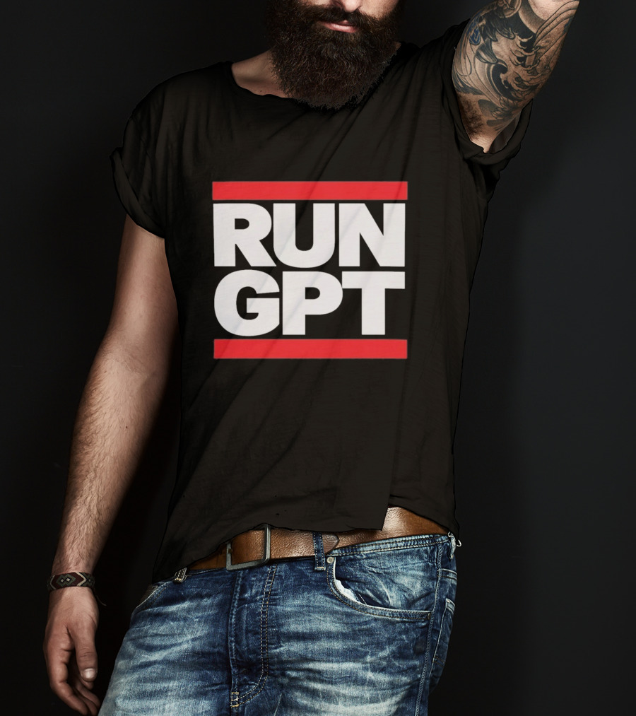 RUN GPT Bold Red White T-Shirt
