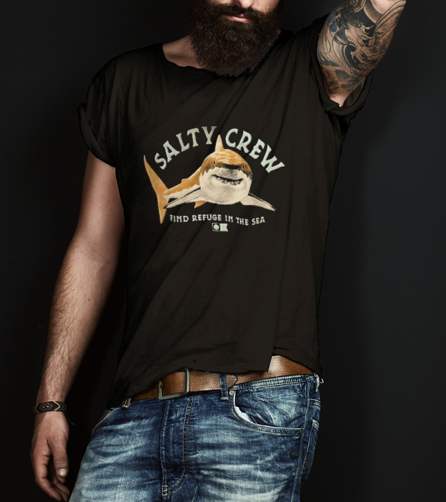 Salty Crew Find Refuge In The Sea Great White Shark T-Shirt