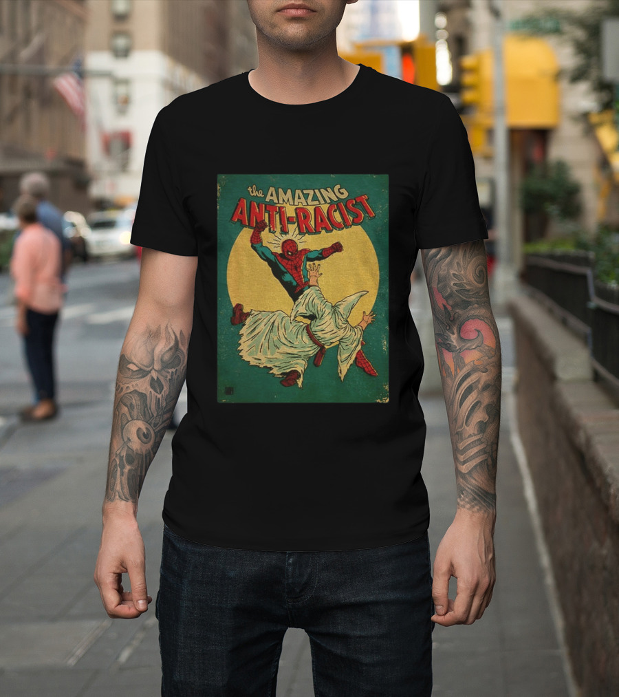 The Amazing Anti Racist Spider Man Striking T-Shirt