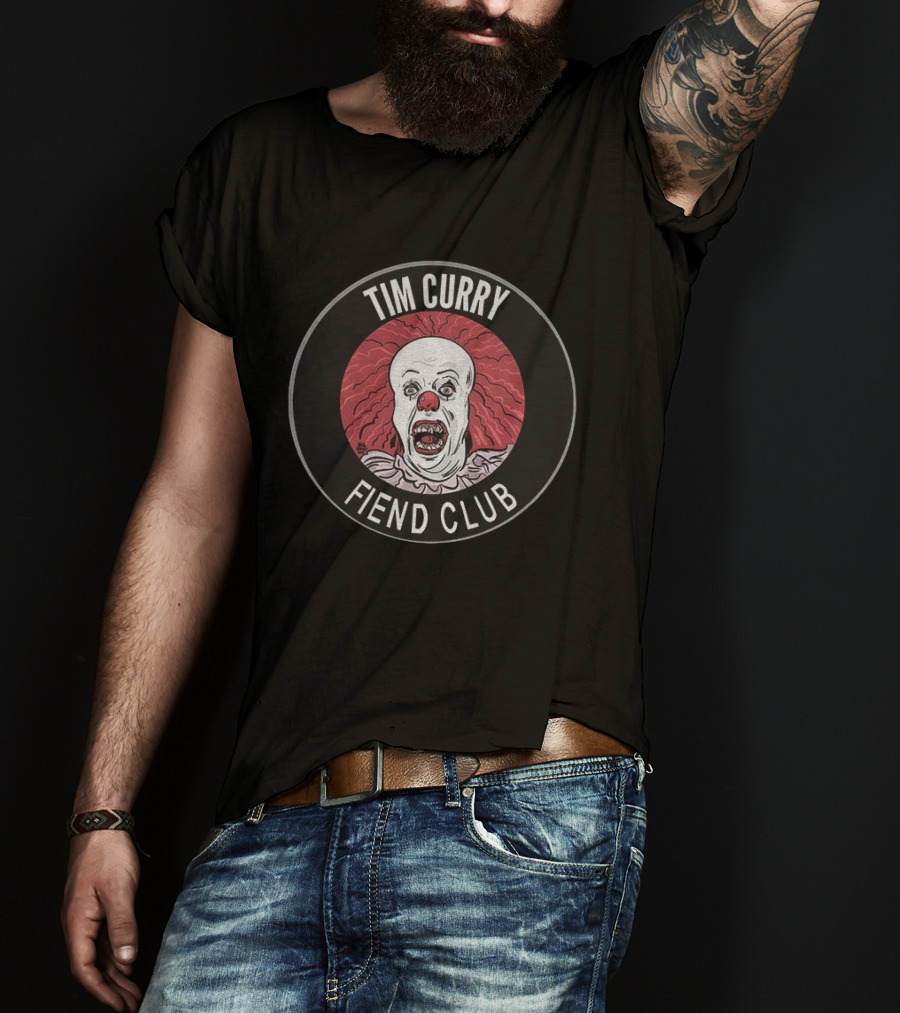 Tim Curry Pennywise Horror Fiend Club Round T-Shirt