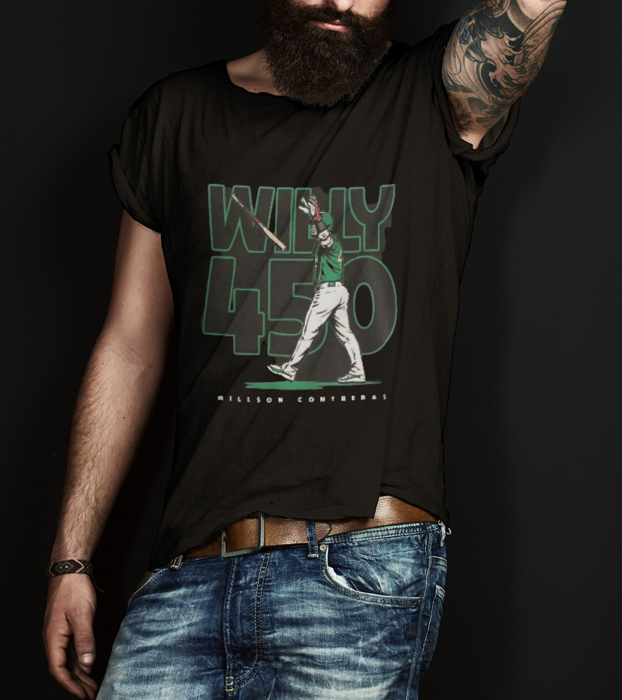 Willy 450 Willson Contreras Baseball Bat Flip Celebration T-Shirt