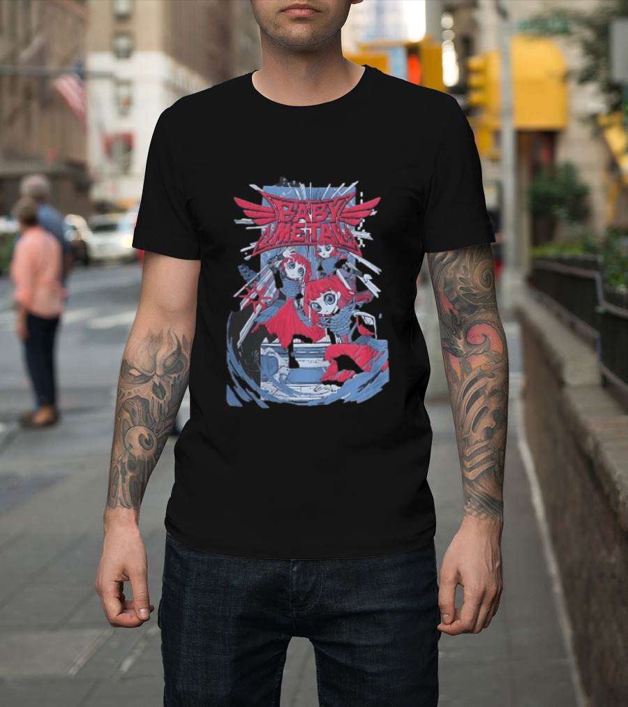 Babymetal Cartoon Redhead Gothic Female Performers Anime T-Shirt