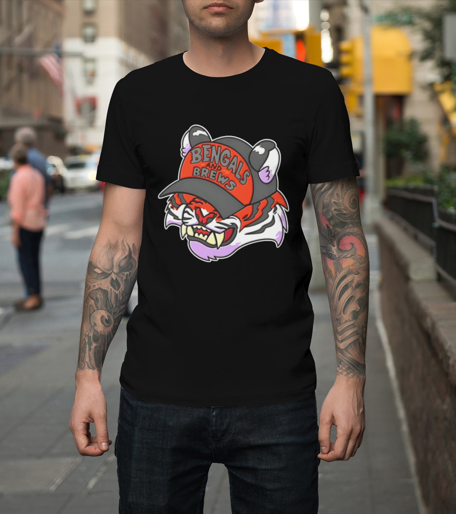 Bengals And Brews Cincinnati Tiger Fan Gear T-Shirt