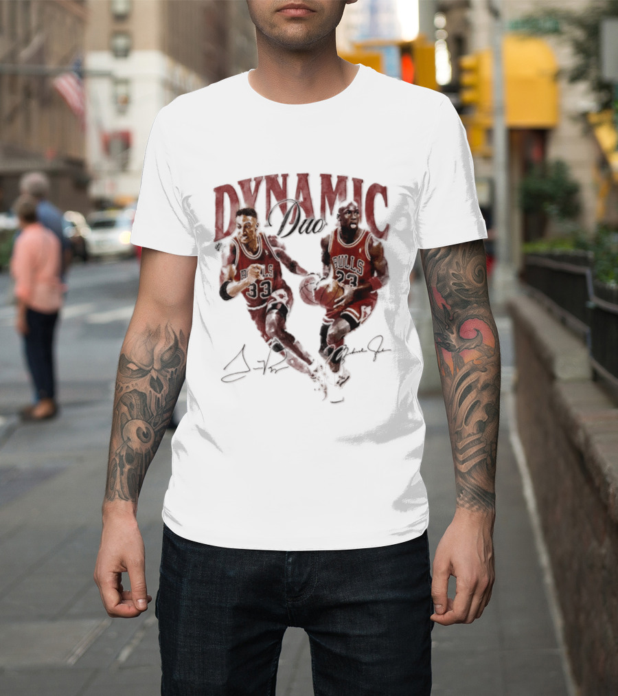 Dynamic Duo Scottie Pippen Michael Jordan Bulls 33 23 T-Shirt