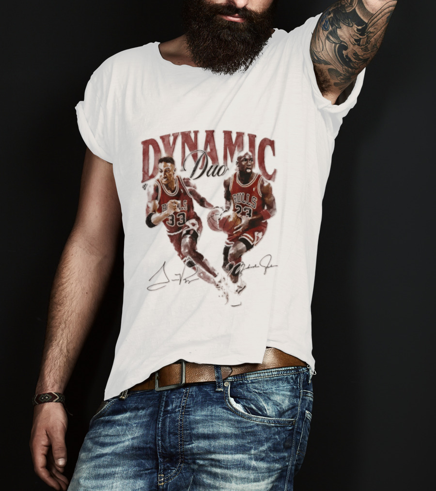 Dynamic Duo Scottie Pippen Michael Jordan Bulls 33 23 T-Shirt