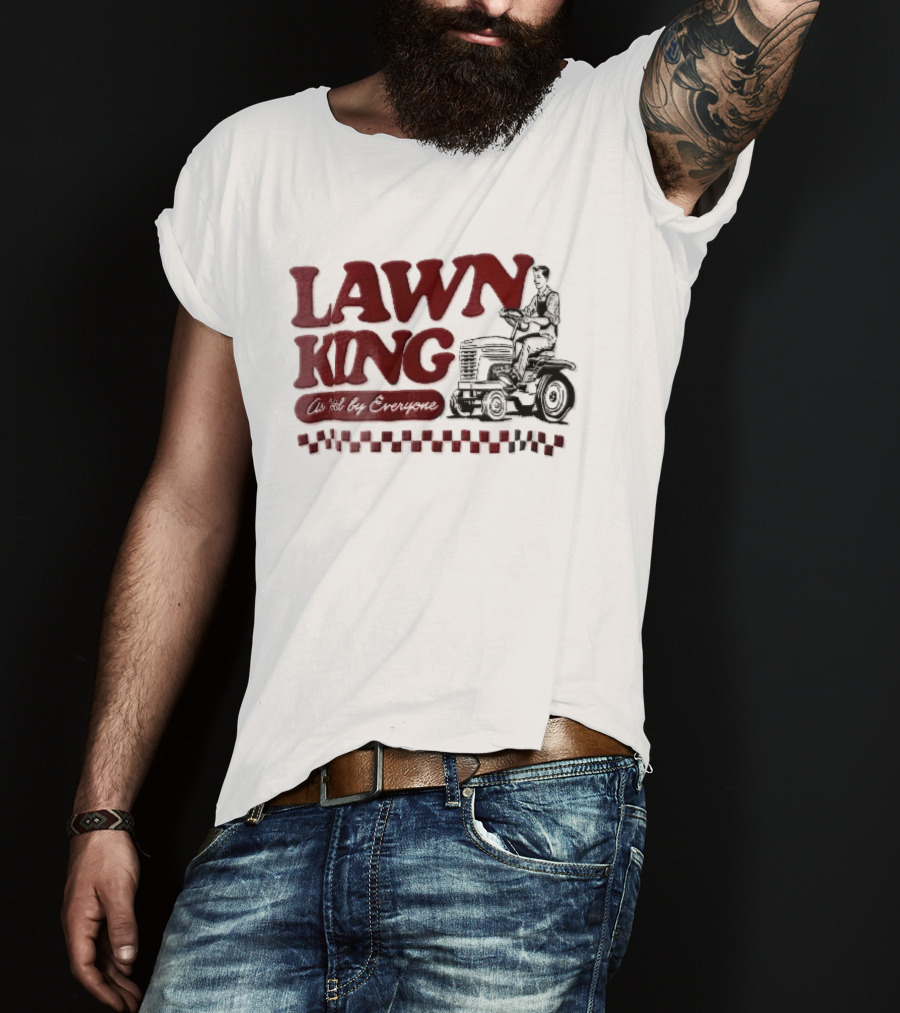 Lawn King Man Riding Mower Tractor As Voted By Everyone T-Shirt