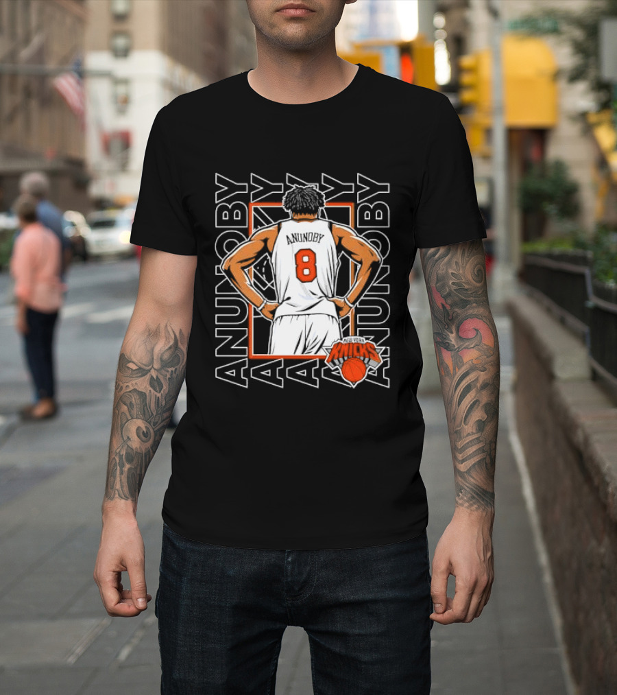 Anunoby New York Number 8 Basketball Player Knicks T-Shirt
