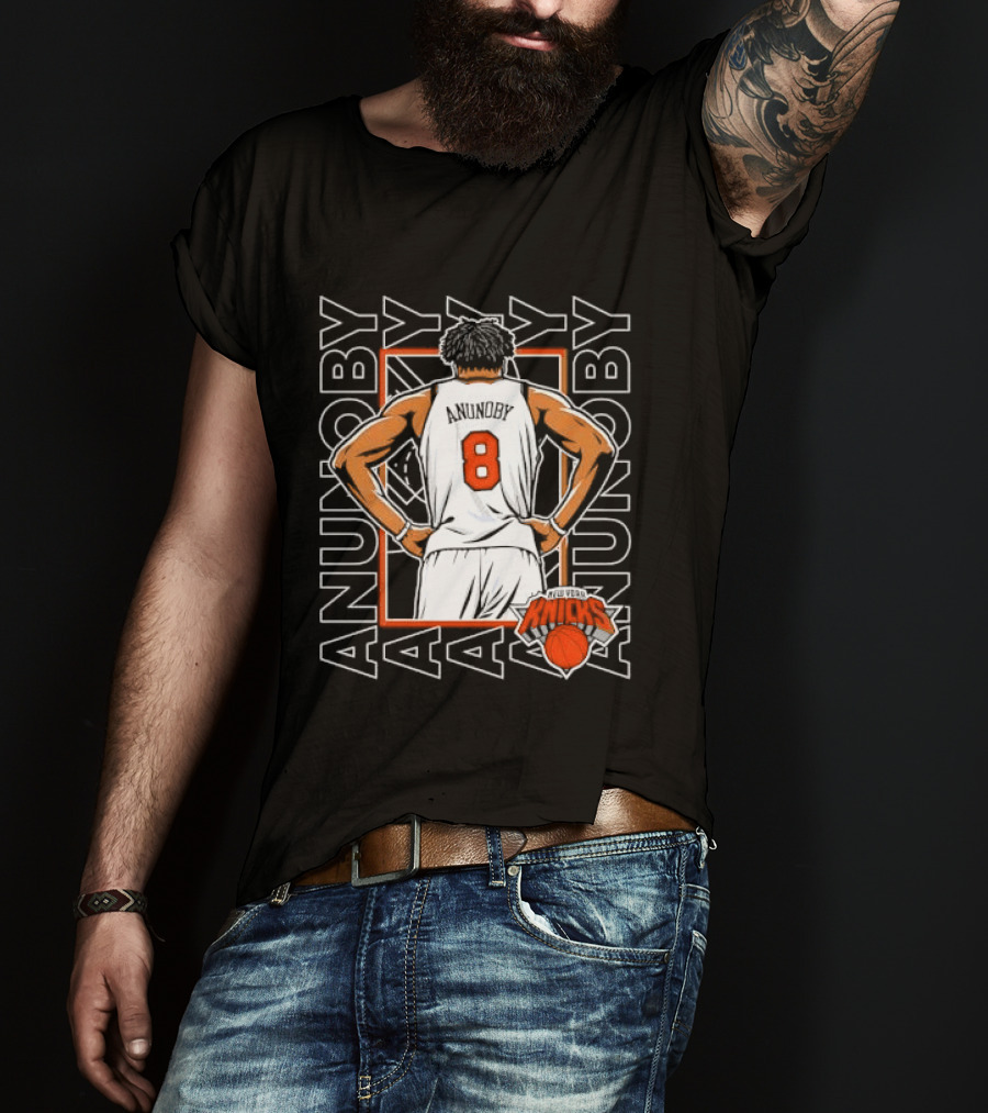 Anunoby New York Number 8 Basketball Player Knicks T-Shirt