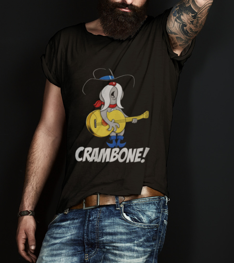 Crambone Guitar Playing Character With Cowboy Hat And Boots T-Shirt