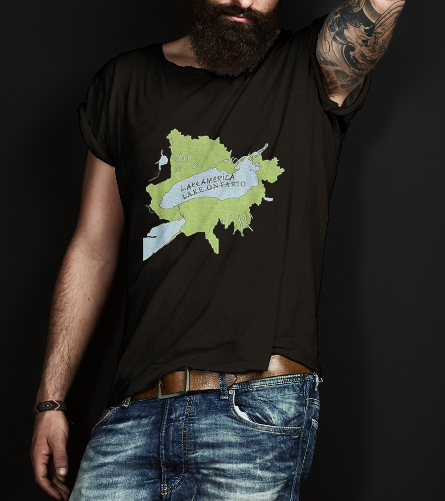 Lake America Lake Ontario Geography Humor Map T-Shirt
