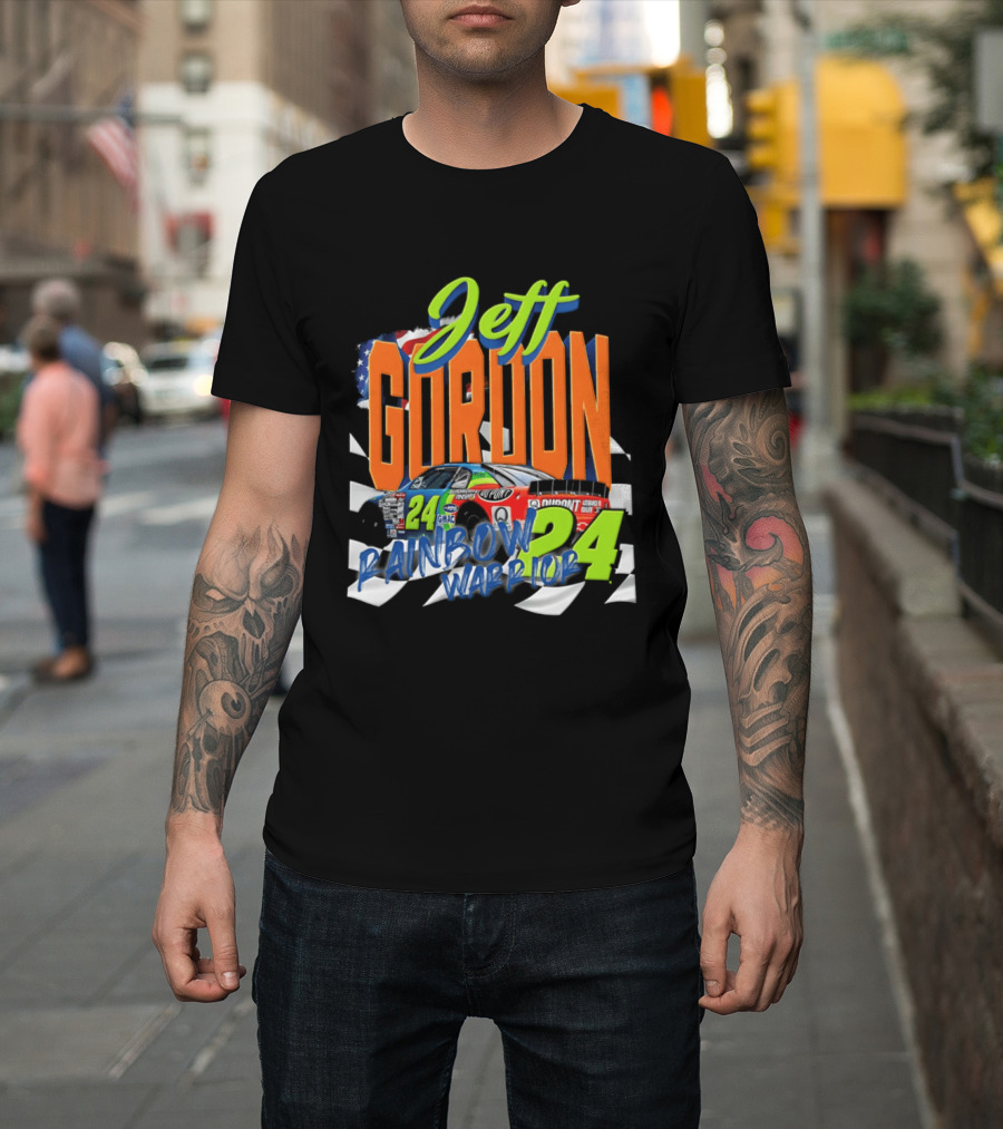 Jeff Gordon 24 Rainbow Warrior DuPont Chevrolet NASCAR Racing T-Shirt