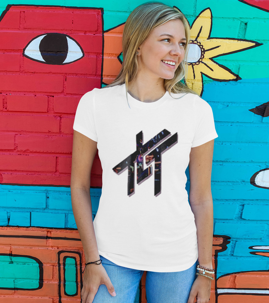Living Tombstone Monogram Stage Lights 3D Purple Shadow T-Shirt