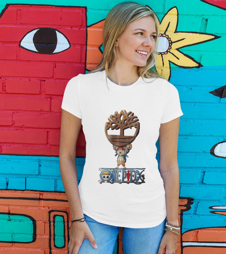 Timberland One Piece Reindeer Chopper Holding Wooden Tree T-Shirt