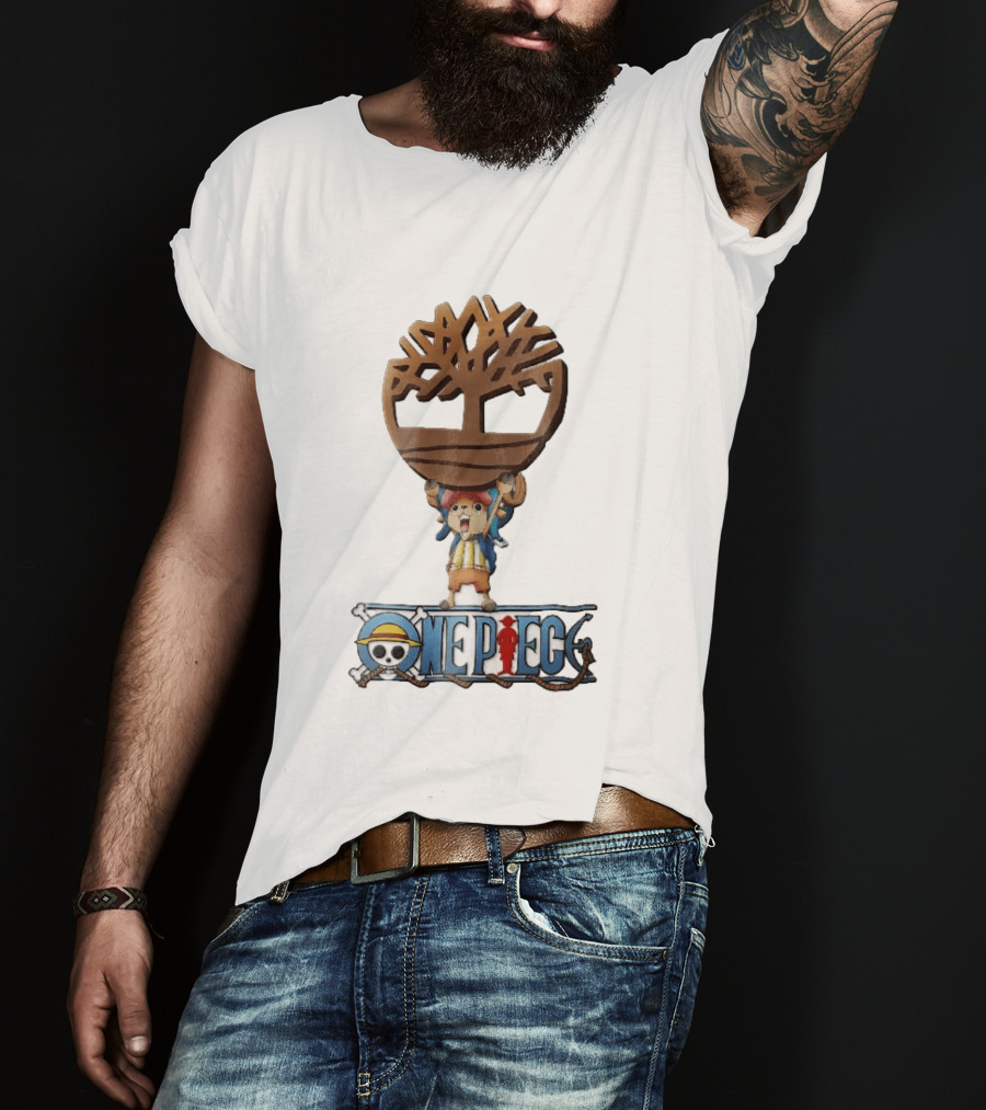 Timberland One Piece Reindeer Chopper Holding Wooden Tree T-Shirt