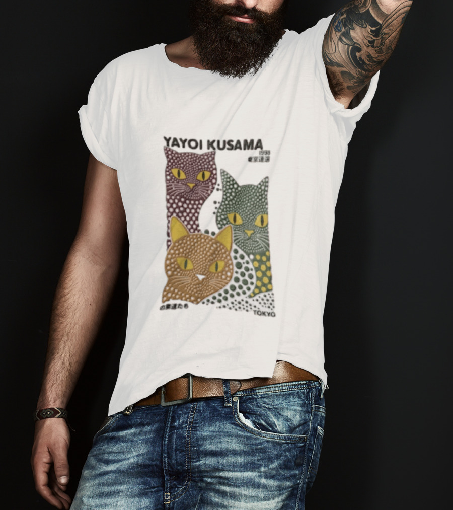 Yayoi Kusama Polka Dot Cats Tokyo T-Shirt