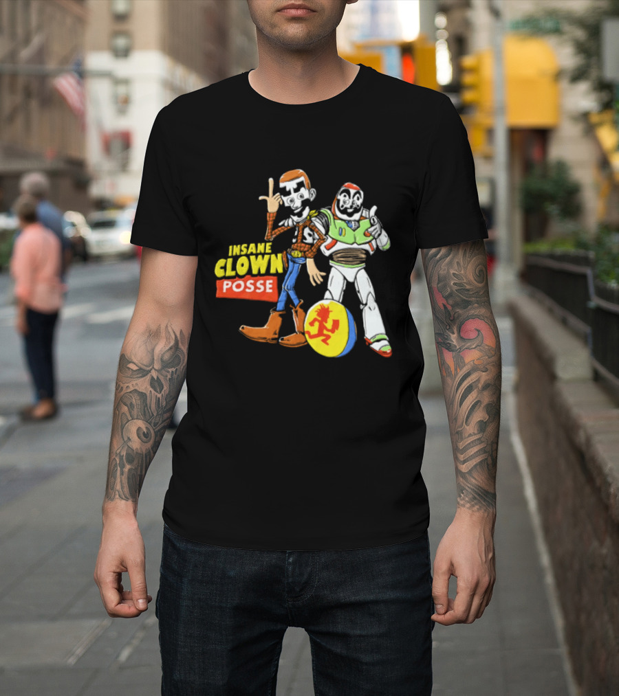 Insane Clown Posse Woody Buzz Lightyear Juggalo Pixar Ball T-Shirt