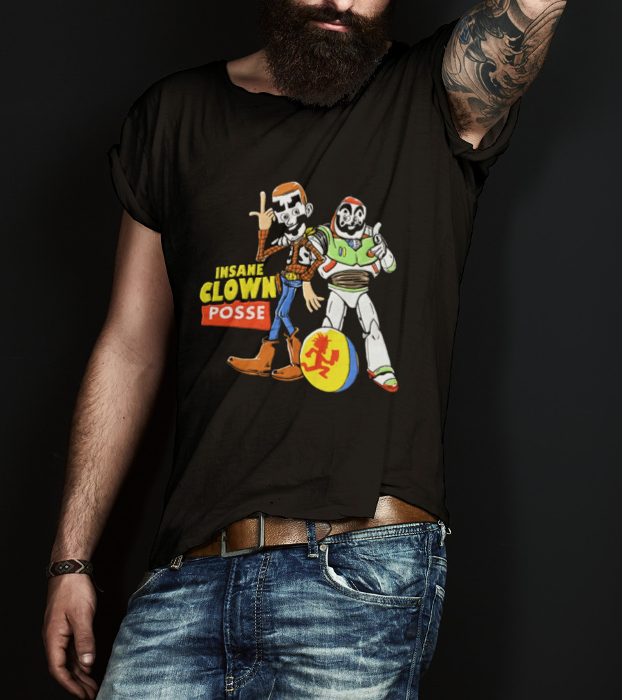Insane Clown Posse Woody Buzz Lightyear Juggalo Pixar Ball T-Shirt