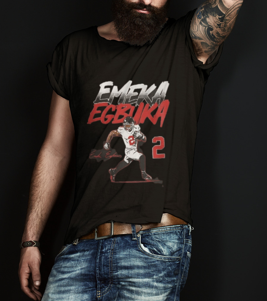 Emeka Egbuka 2 Football Player Running Action Image T-Shirt