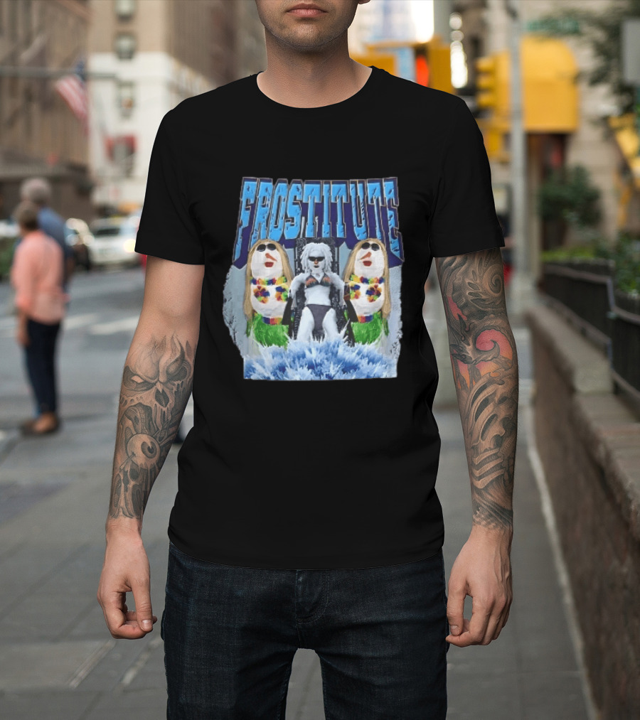 Frostitute Snowmen Bikini Wigs Sunglasses Ice Splash T-Shirt