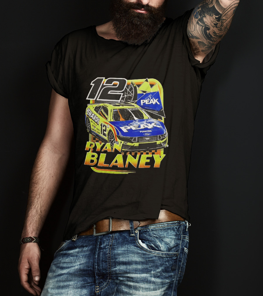 Ryan Blaney 12 Menards Car Peak Racing NASCAR T-Shirt