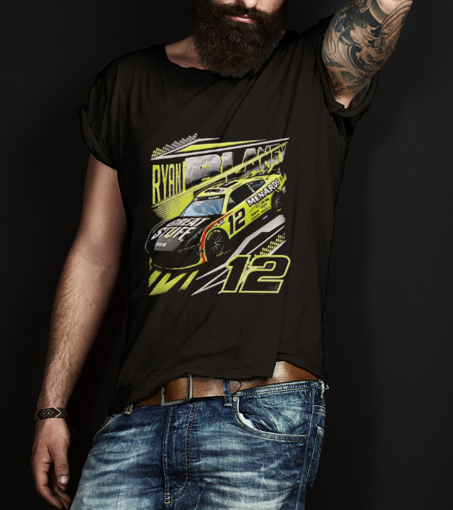 Ryan Blaney Number 12 Menards Great Stuff NASCAR Team Penske T-Shirt