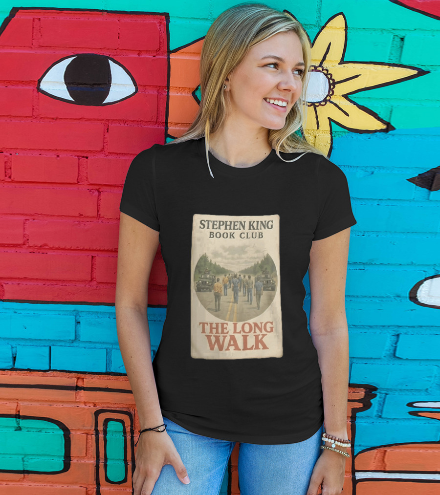 Stephen King Book Club The Long Walk Highway Military Jeeps T-Shirt