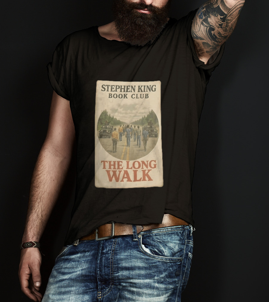 Stephen King Book Club The Long Walk Highway Military Jeeps T-Shirt