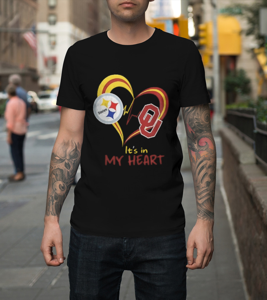 Pittsburgh Steelers Oklahoma Sooners It's In My Heart T-Shirt