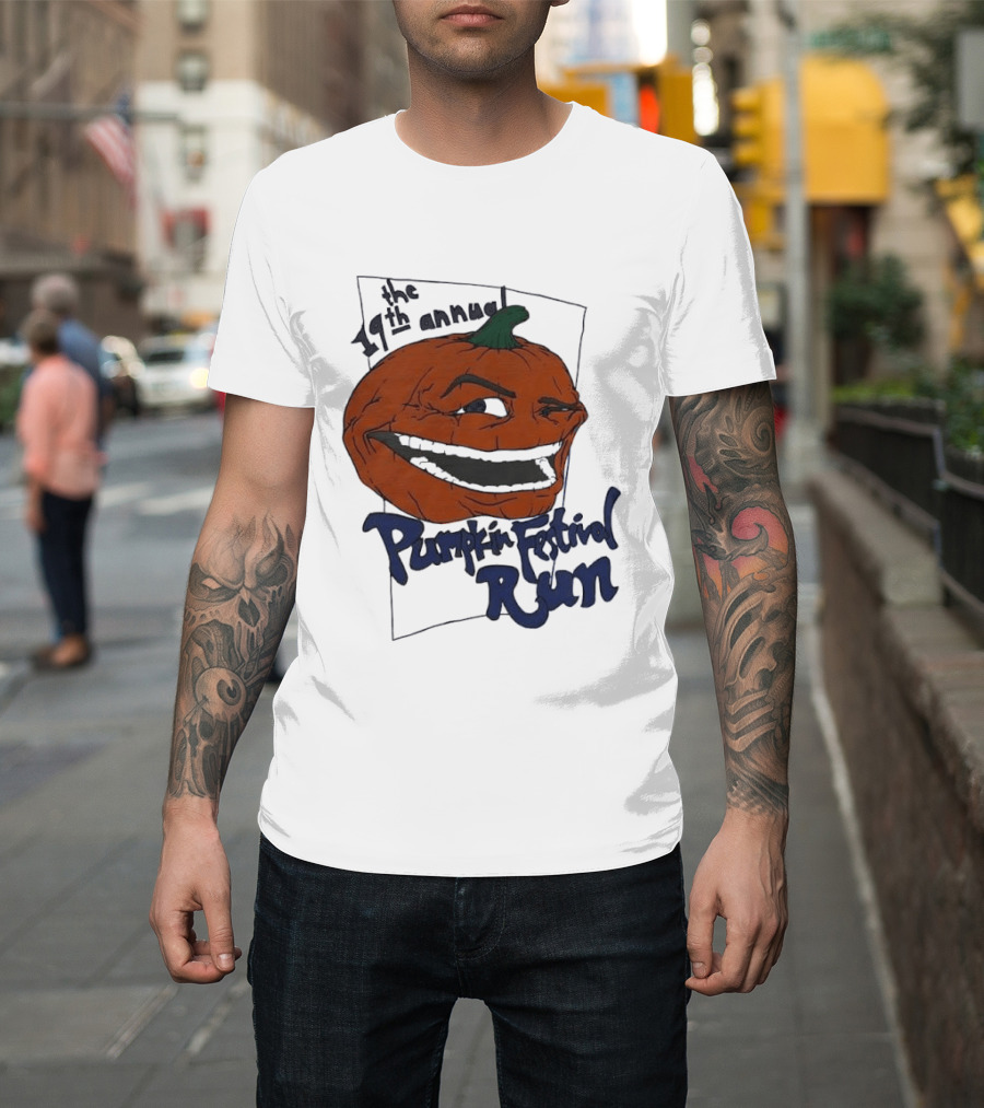 19th Annual The Pumpkin Festival Run Halloween Event Laughing Pumpkin T-Shirt