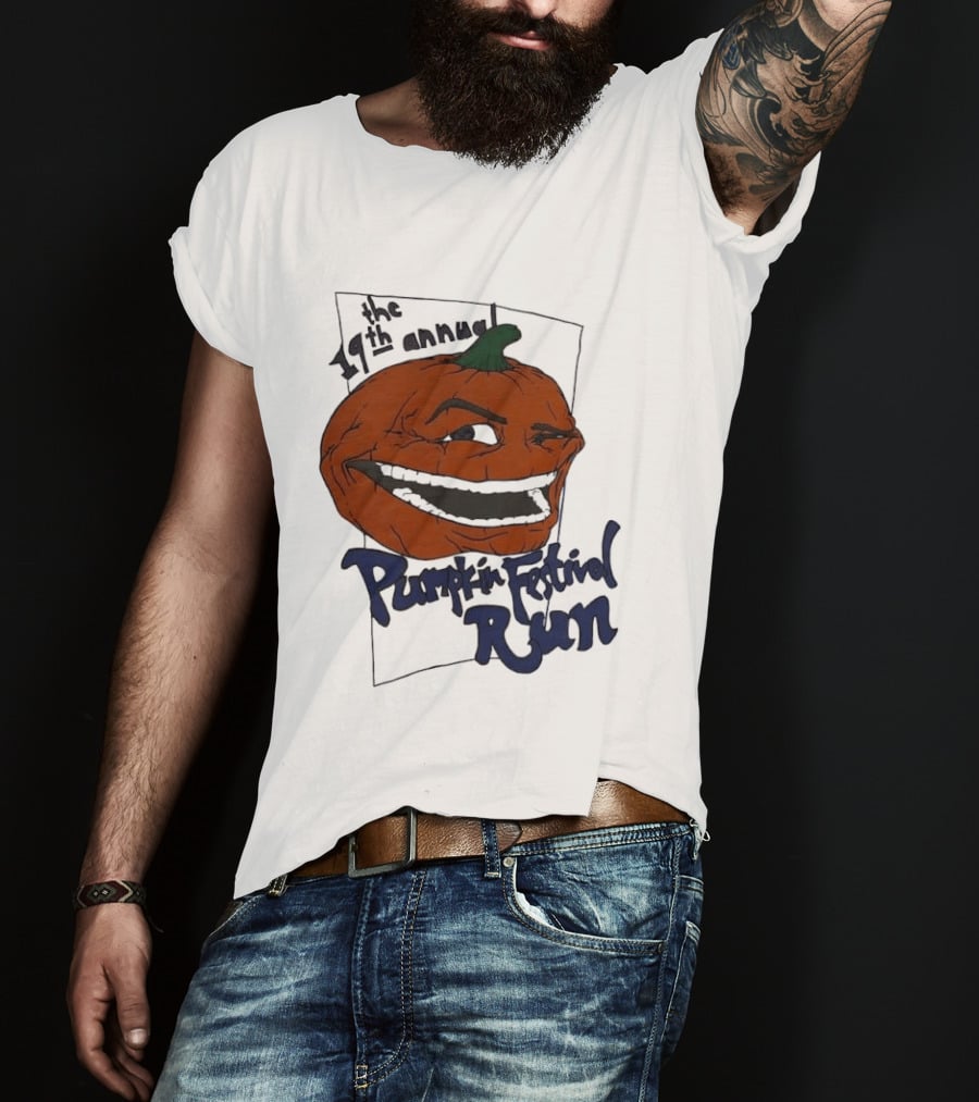 19th Annual The Pumpkin Festival Run Halloween Event Laughing Pumpkin T-Shirt
