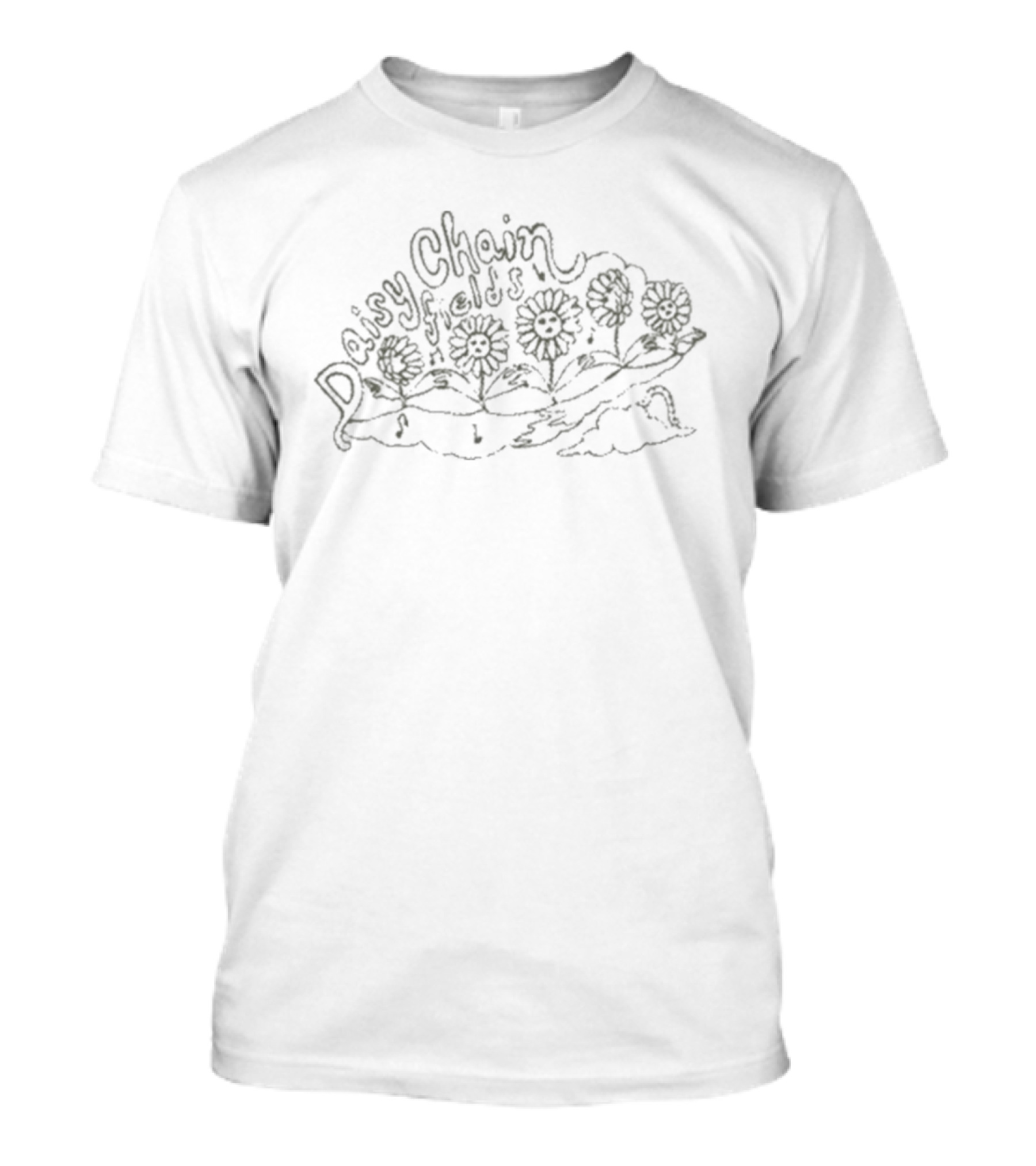 Daisy Chain Fields Vintage Hand Drawn Floral T-Shirt