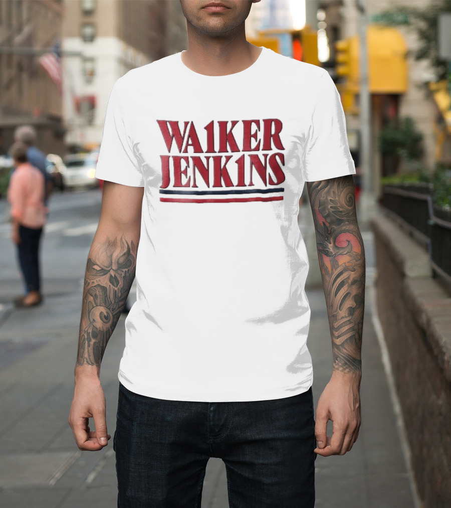Walker Jenkins WA1KER JENK1NS Red Navy Blue Stripes T-Shirt