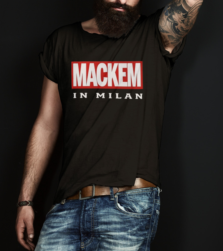 Mackem In Milan Red And White T-Shirt