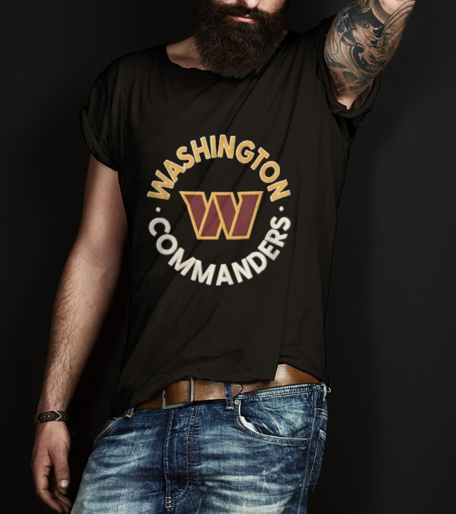 Washington Commanders W Emblem NFL Team Sports Fan T-Shirt