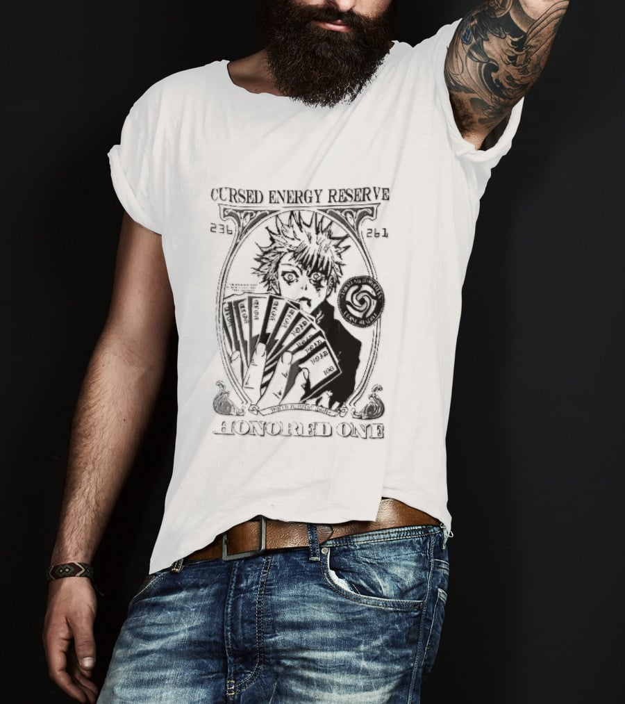 Cursed Energy Reserve Honored One Tokyo Jujutsu High Satoru Gojo Manga Void Money T-Shirt
