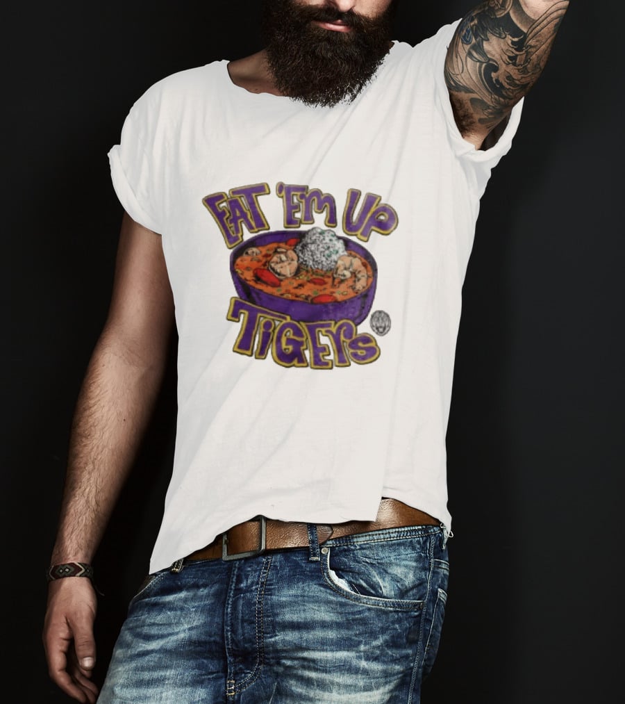 LSU Tigers Eat 'Em Up Jambalaya Purple Bowl Sports T-Shirt