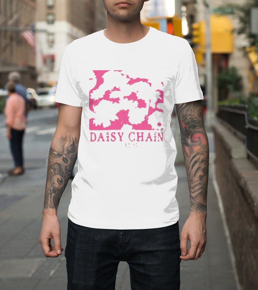 Olivia Rodrigo Daisy Chain Pink Distressed T-Shirt