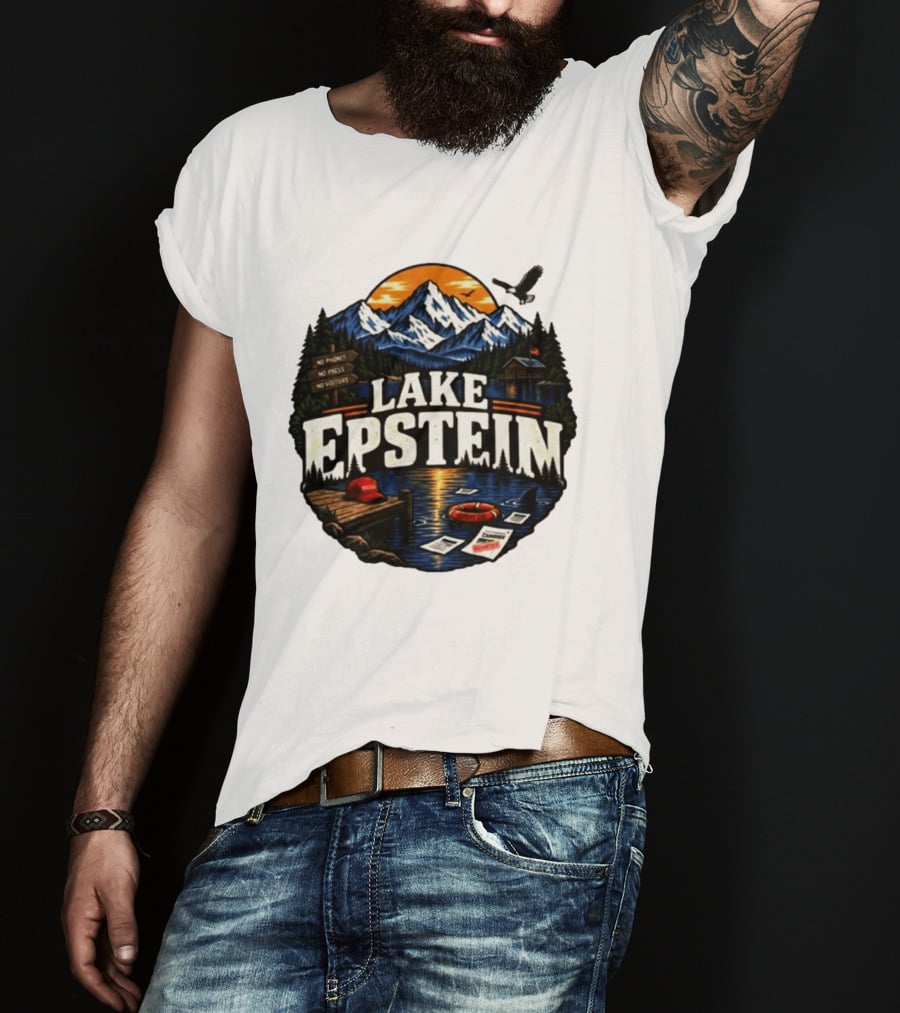 Lake Epstein No Phones No Photos No Visitors Mountain Scene T-Shirt