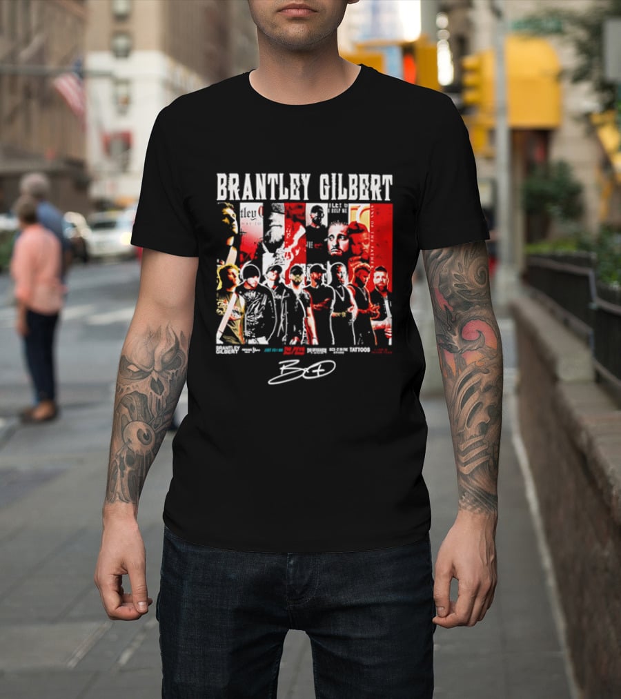 Brantley Gilbert Live Tour Band Sins Of The Father The Devil Don't Sleep Signature T-Shirt