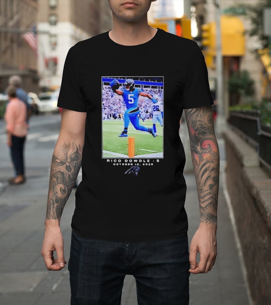 Carolina Panthers Rico Dowdle 5 Touchdown October 12 2025 T-Shirt