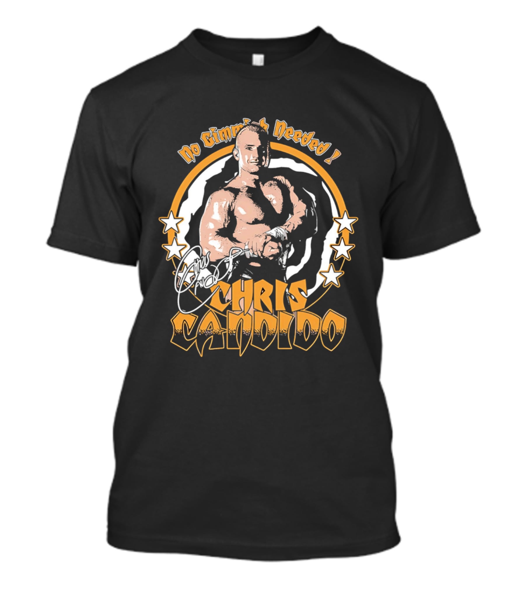 Chris Candido No Gimmicks Needed Stars Circle T-Shirt