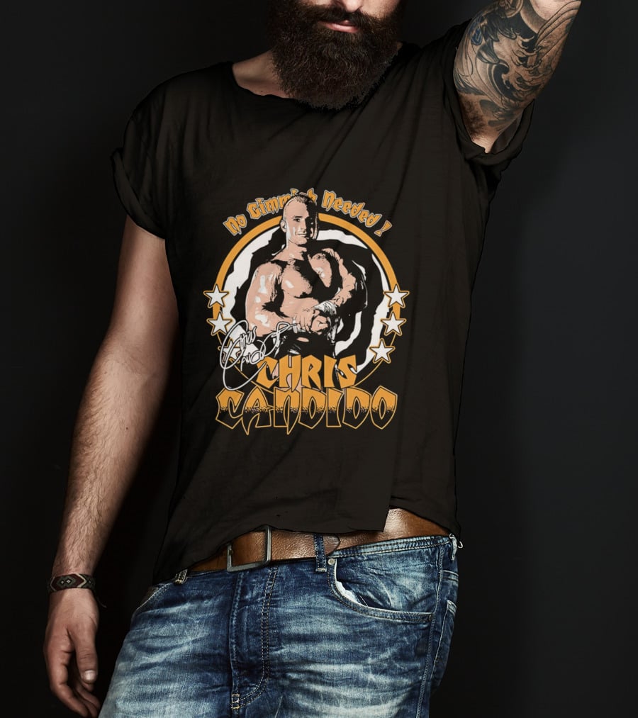Chris Candido No Gimmicks Needed Stars Circle T-Shirt